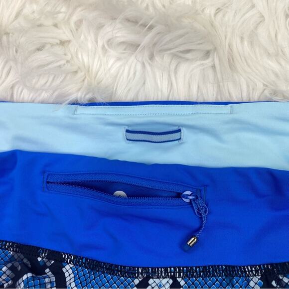 Lululemon Speed Short Mini Ziggy Snake Caspian Blue Pipe Dream Size 6 - Picture 7 of 10
